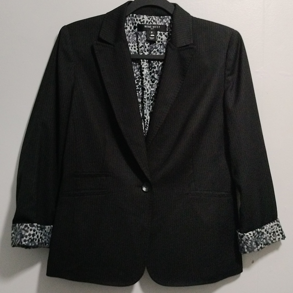 Nine West Single Button Suit Jacket Size 8 - image 2